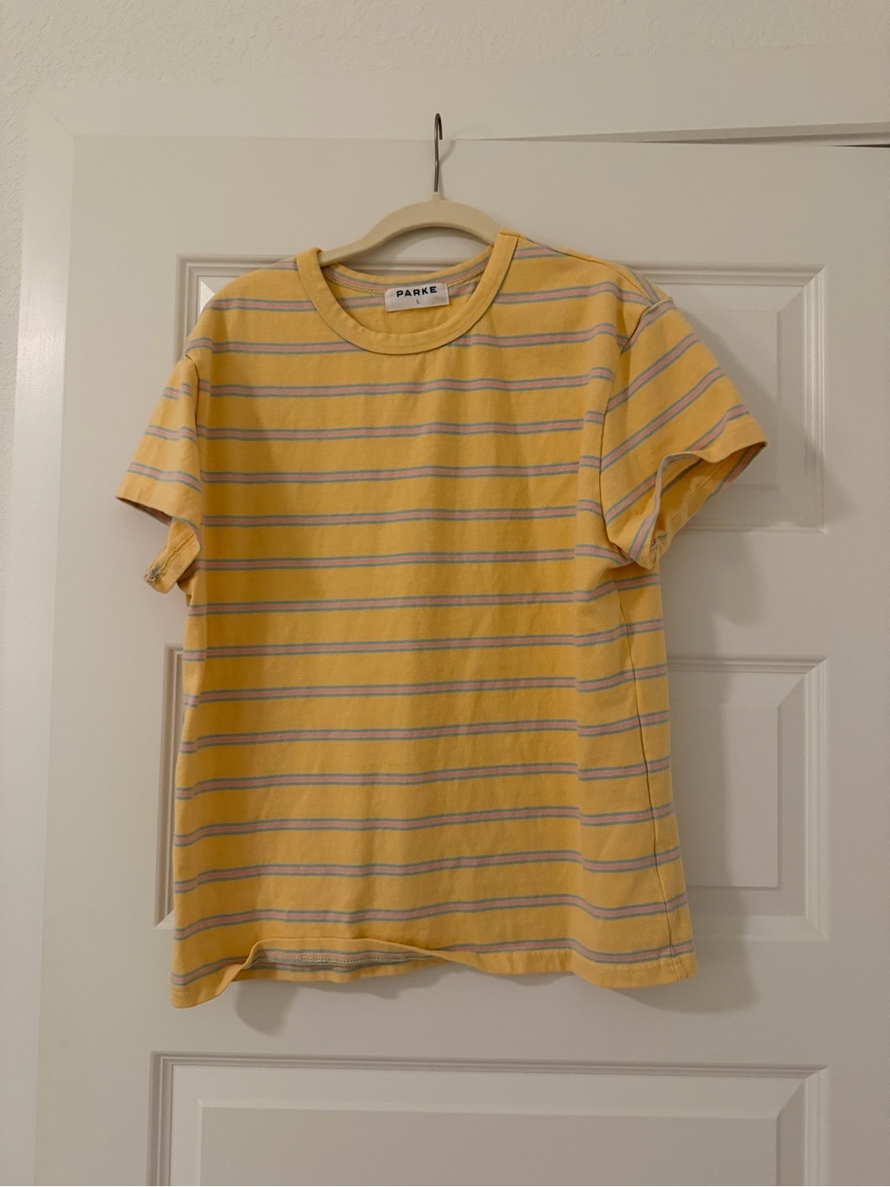 Parker Short-Sleeve Yellow Stripe Tee